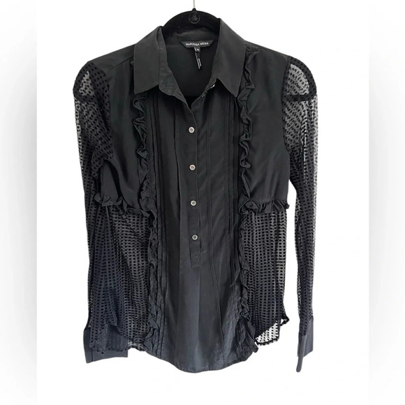 Marissa Webb Semi-Sheer Blouse XS - Picture 1 of 6